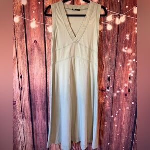 Zara Mint Green V-Neck Maxi Dress 100% Cotton